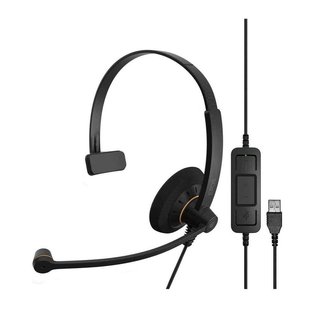 EPOS SC 30 USB ML Noise Cancelling USB Headset Mono Speaker Type Black New